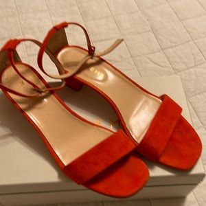 Pop of color Italian suede sandles